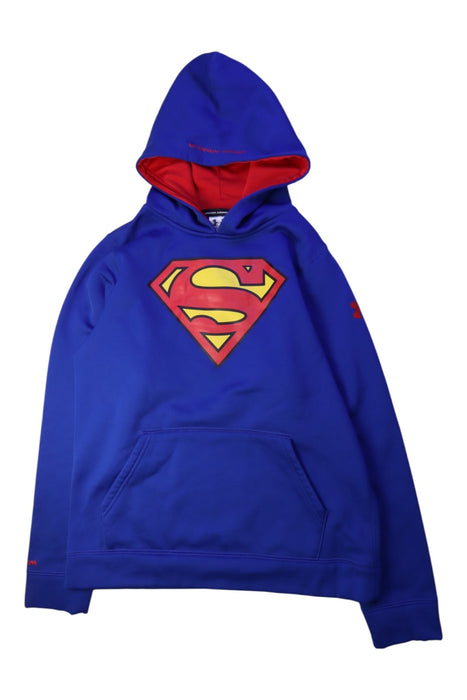 A Blue Hooded Sweatshirts from Under Armour in size 14Y for boy. (Front View)