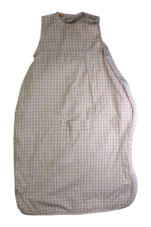 A Beige Sleepsacs from Merino Kids in size 12-18M for neutral. (Front View)