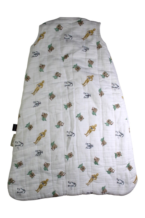 A White Sleepsacs from Pottery Barn in size 12-18M for neutral. (Back View)