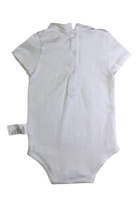 A White Short Sleeve Bodysuits from P'tit Bisou in size 6-12M for neutral. (Back View)
