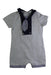 A Grey Short Sleeve Rompers from Nicholas & Bears in size 6-12M for boy. (Front View)