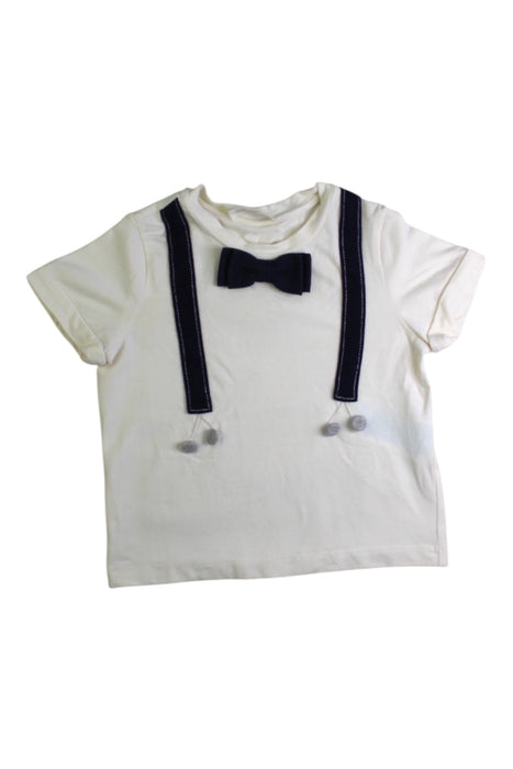 A White Short Sleeve Tops from Nicholas & Bears in size 0-3M for boy. (Front View)