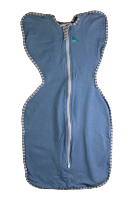 A Blue Sleepsacs from Love To Dream in size 3-6M for neutral. (Front View)