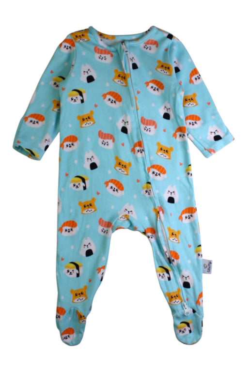 A Blue Onesies from Cotton Pigs in size 3-6M for neutral. (Front View)