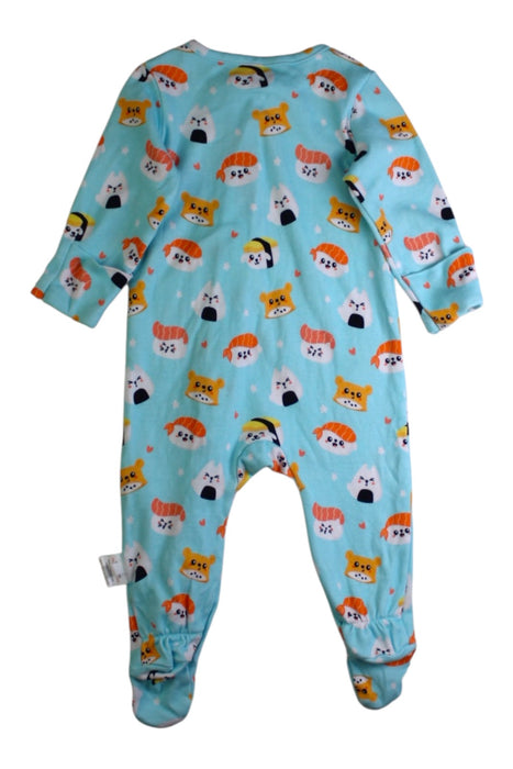 A Blue Onesies from Cotton Pigs in size 3-6M for neutral. (Back View)