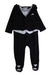 A Black Long Sleeve Jumpsuits from Miniclasix in size 6-12M for boy. (Front View)