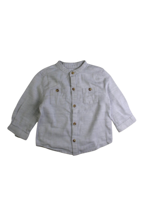 A Grey Long Sleeve Shirts from Bout'Chou in size 6-12M for boy. (Front View)
