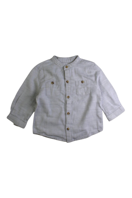 A Grey Long Sleeve Shirts from Bout'Chou in size 6-12M for boy. (Front View)