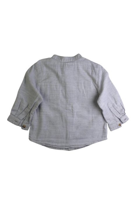 A Grey Long Sleeve Shirts from Bout'Chou in size 6-12M for boy. (Back View)