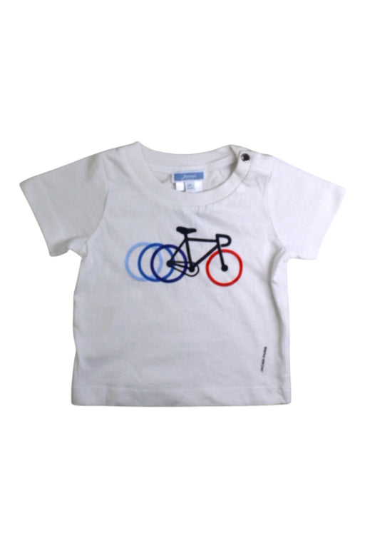 A White Short Sleeve T Shirts from Jacadi in size 3-6M for boy. (Front View)