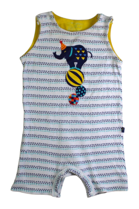 A White Sleeveless Rompers from CIGOGNE Bébé in size 3-6M for boy. (Front View)