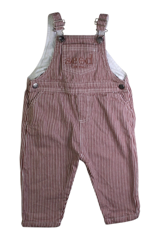 A Red Long Overalls from Seed in size 12-18M for boy. (Front View)