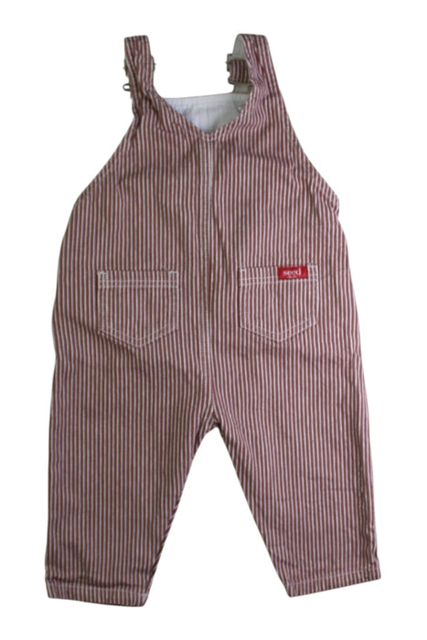 A Red Long Overalls from Seed in size 12-18M for boy. (Back View)