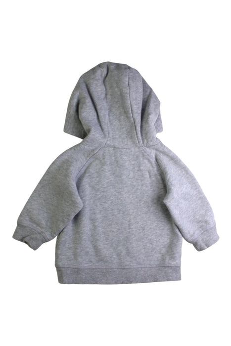 A Grey Hooded Sweatshirts from Sprout in size 6-12M for boy. (Back View)