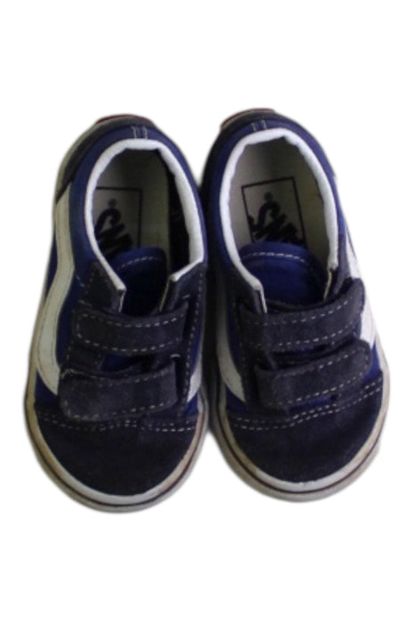 A Blue Sneakers from Vans in size 12-18M for boy. (Back View)