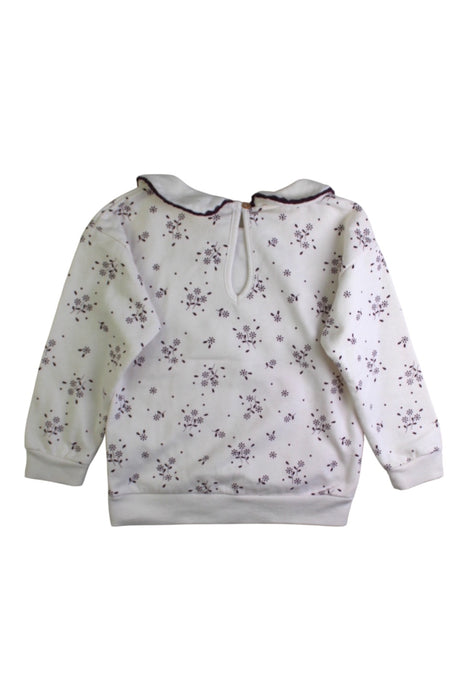 A White Sweatshirts from Petit Lem in size 18-24M for girl. (Back View)