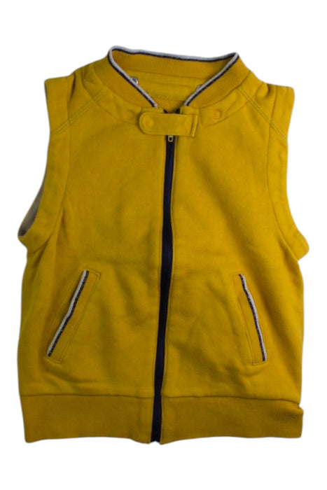 A Yellow Vests from Comme Ca Fossette in size 2T for boy. (Front View)