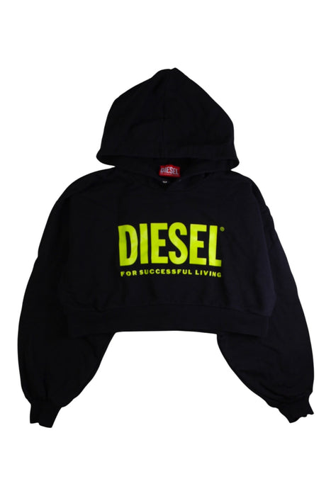 A Black Hooded Sweatshirts from Diesel in size 12Y for girl. (Front View)