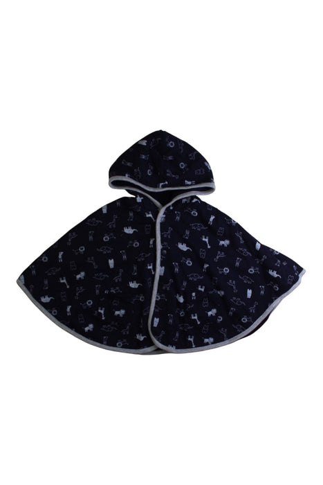 A Navy Capes & Ponchos from Comme Ca Fossette in size Newborn for neutral. (Front View)