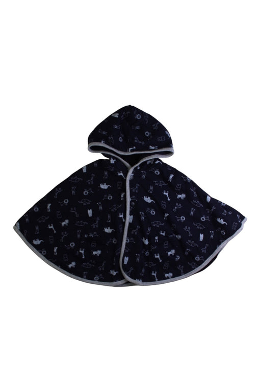 A Navy Capes & Ponchos from Comme Ca Fossette in size Newborn for neutral. (Front View)