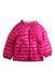 A Pink Puffer/Quilted Jackets from Moncler in size 2T for girl. (Front View)