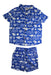 A Blue Shorts Sets from Jojo Maman Bébé in size 12-18M for boy. (Front View)