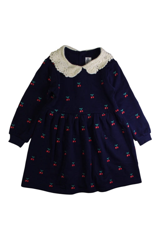 A Navy Long Sleeve Dresses from Jojo Maman Bébé in size 3T for girl. (Front View)