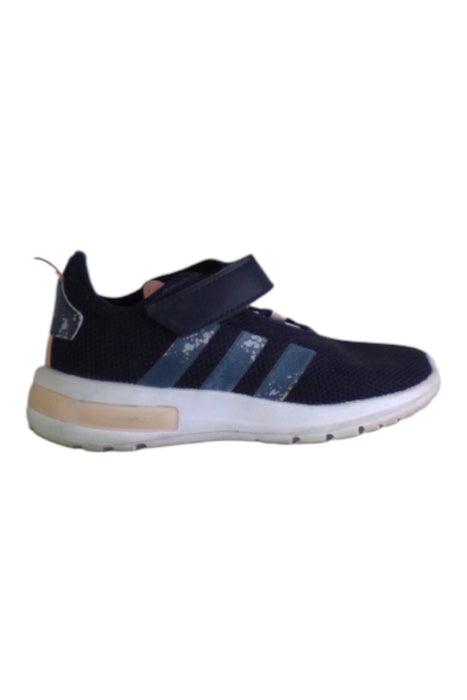 A Black Sneakers from Adidas in size 3T for girl. (Front View)