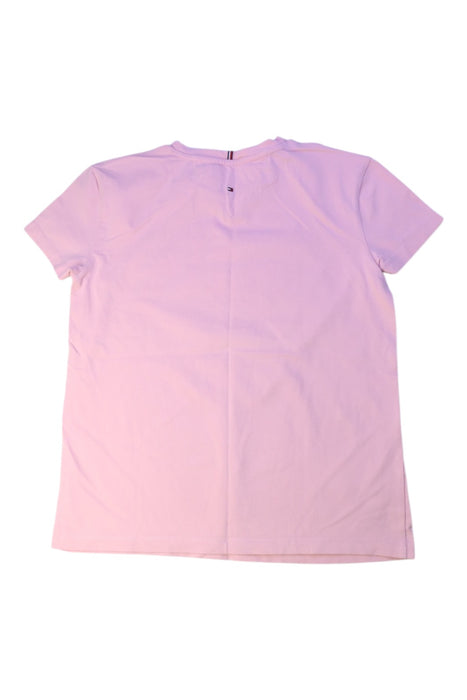 A Pink Short Sleeve T Shirts from Tommy Hilfiger in size 12Y for girl. (Back View)