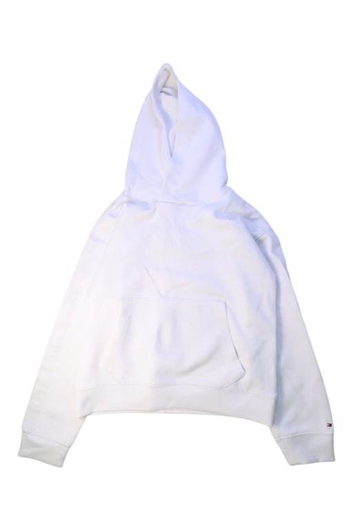 A White Hooded Sweatshirts from Tommy Hilfiger in size 12Y for girl. (Front View)