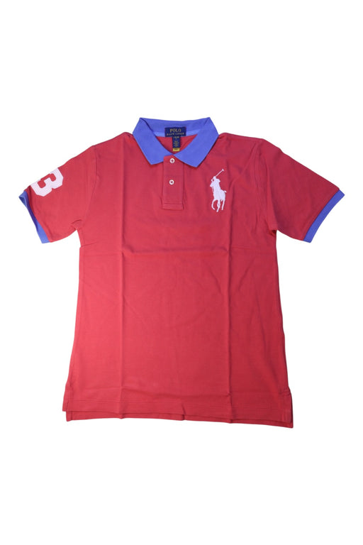 A Red Short Sleeve Polos from Polo Ralph Lauren in size 14Y for girl. (Front View)