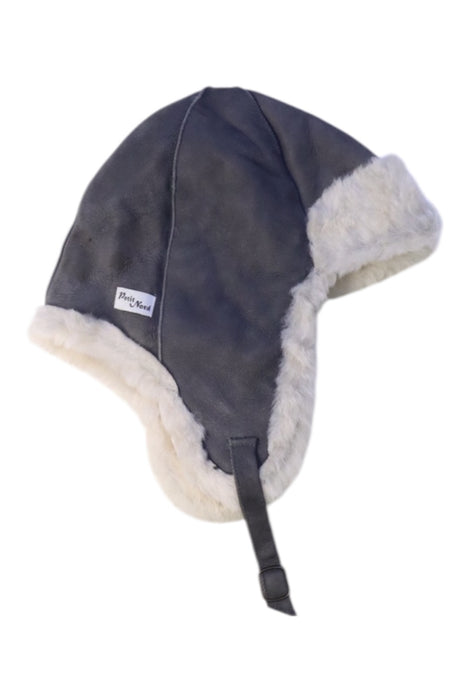 A Navy Winter Hats from Petit Nord in size 10Y for neutral. (Back View)