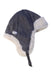 A Navy Winter Hats from Petit Nord in size 10Y for neutral. (Back View)
