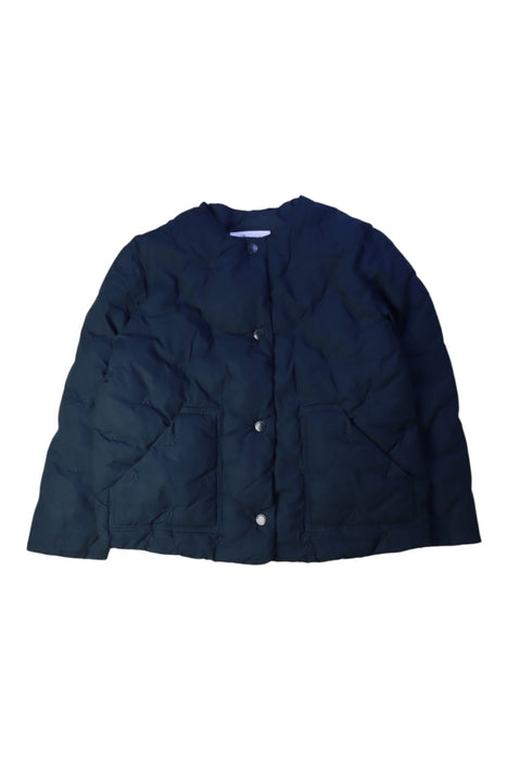 A Navy Puffer/Quilted Jackets from Bonpoint in size 8Y for girl. (Front View)