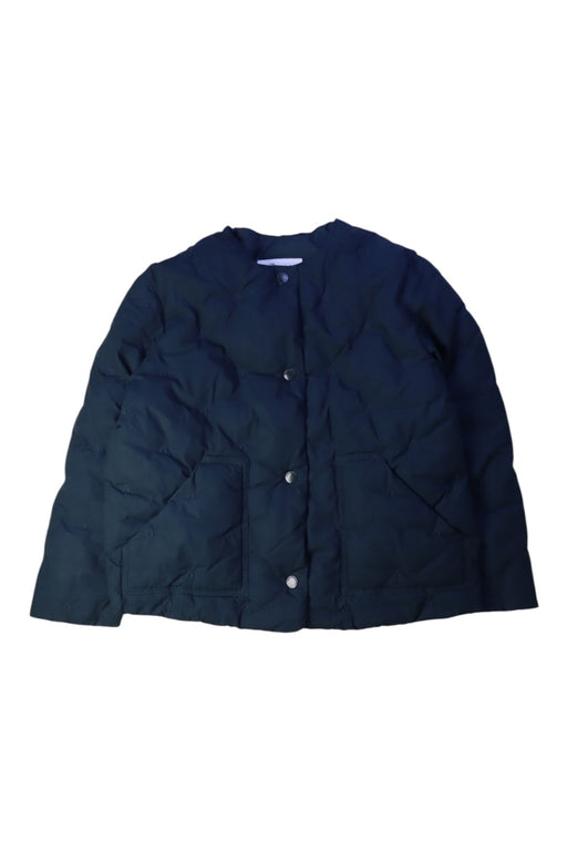 A Navy Puffer/Quilted Jackets from Bonpoint in size 8Y for girl. (Front View)