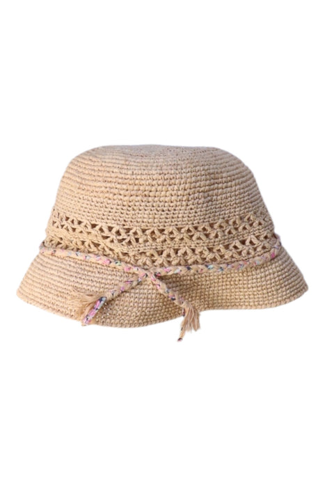 A Beige Sun Hats from Bonpoint in size 14Y for girl. (Back View)