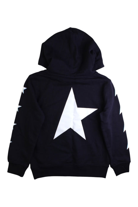 A Black Hooded Sweatshirts from Golden Goose in size 6T for boy. (Back View)