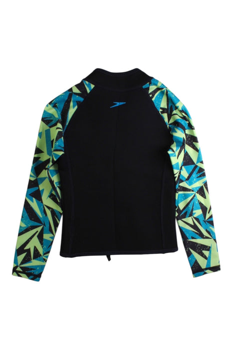 A Black Rash Guards from Speedo in size 6T for girl. (Back View)