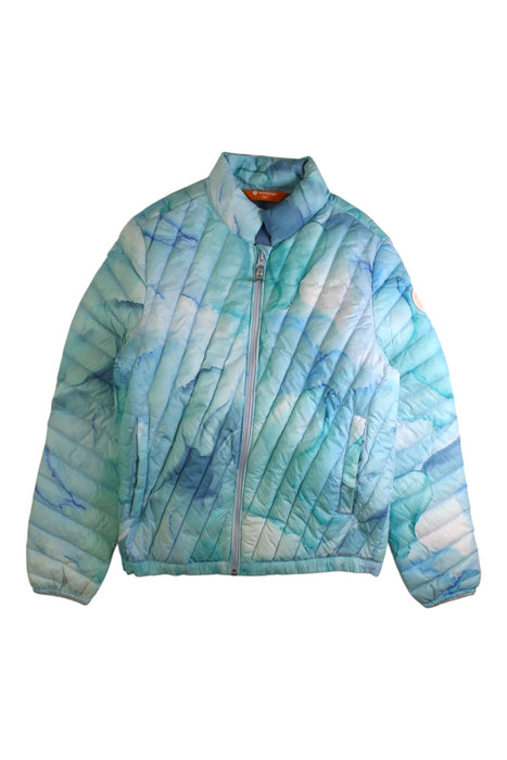 A Blue Puffer/Quilted Jackets from Moody Tiger in size 7Y for neutral. (Front View)