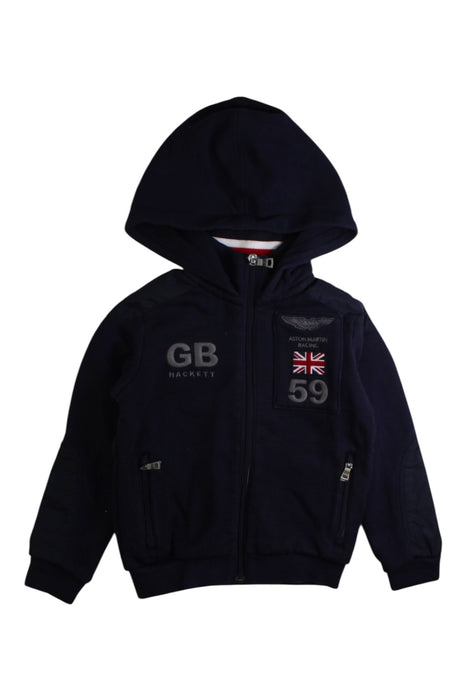A Navy Hooded Sweatshirts from Aston Martin in size 3T for boy. (Front View)