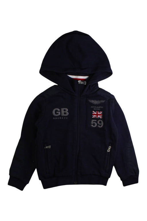 A Navy Hooded Sweatshirts from Aston Martin in size 3T for boy. (Front View)