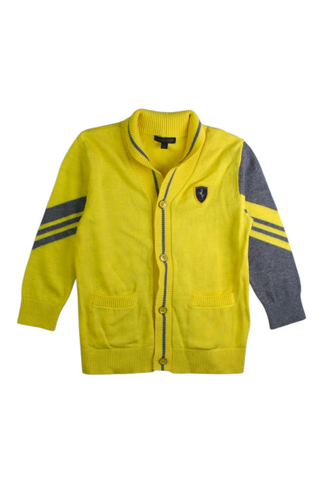 A Yellow Cardigans from Ferrari in size 2T for boy. (Front View)