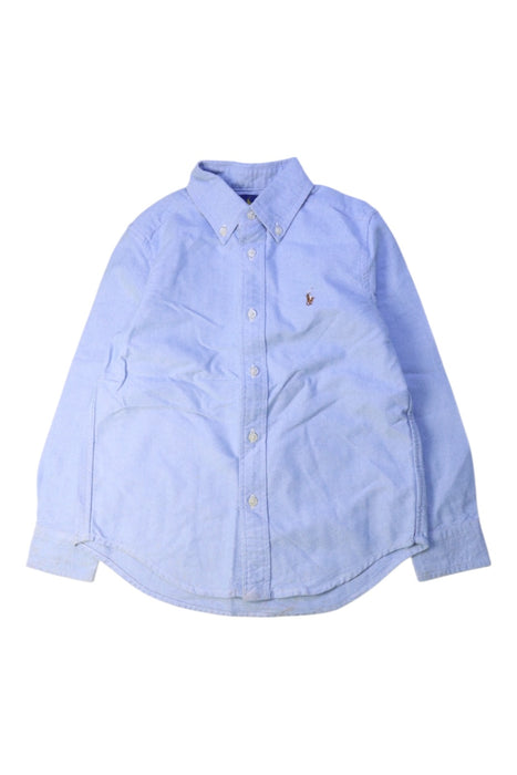 A Blue Long Sleeve Shirts from Ralph Lauren in size 5T for boy. (Front View)