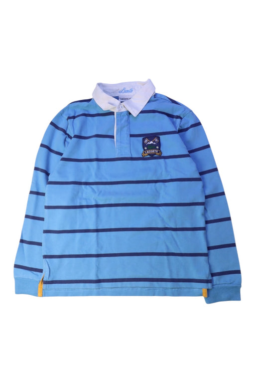 A Blue Long Sleeve Polos from Lacoste in size 10Y for boy. (Front View)