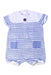 A Blue Short Sleeve Rompers from Petit Bateau in size 6-12M for boy. (Front View)