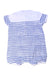 A Blue Short Sleeve Rompers from Petit Bateau in size 6-12M for boy. (Back View)