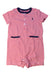 A Red Short Sleeve Rompers from Ralph Lauren in size 6-12M for boy. (Front View)
