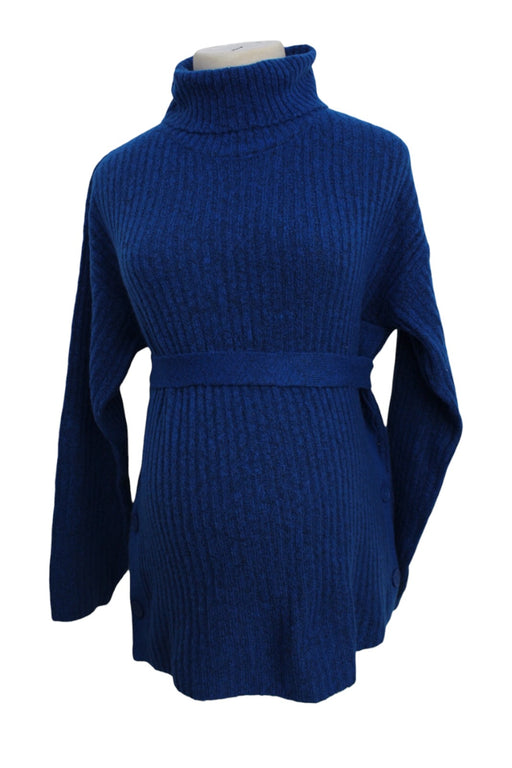 A Blue Long Sleeve Tops from Mamalicious in size Maternity-M for maternity. (Front View)