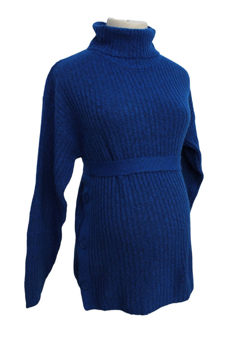 A Blue Long Sleeve Tops from Mamalicious in size Maternity-M for maternity. (Back View)