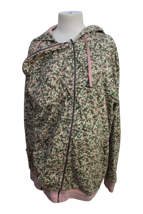 A Green Hooded Sweatshirts from Seraphine in size Maternity-S for maternity. (Front View)